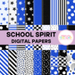 School Spirit Royal and Black Paper Bundle