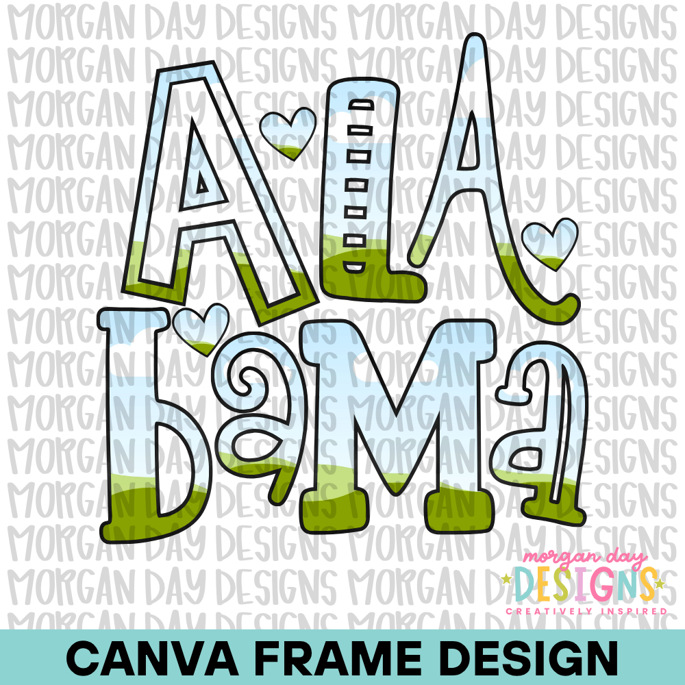 Alabama Canva Frame