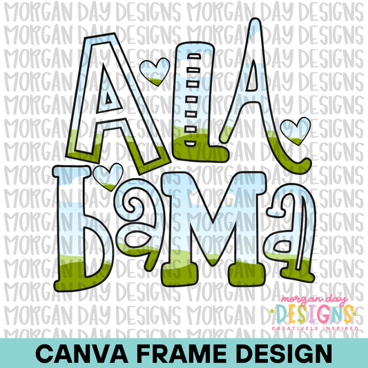 Alabama Canva Frame
