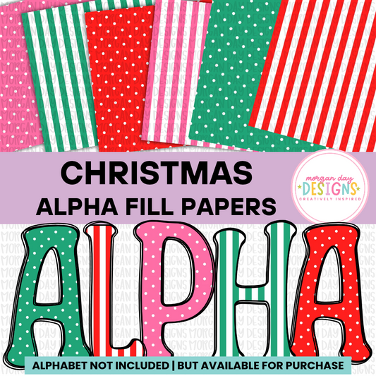 Christmas Alpha Fill Papers