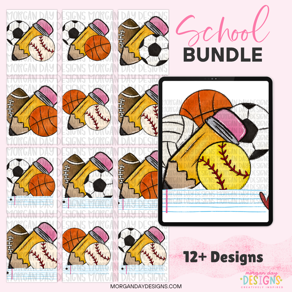School Sports Name Plate PNG Bundle