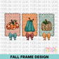 Fall Frame Pumpkins PNG Design