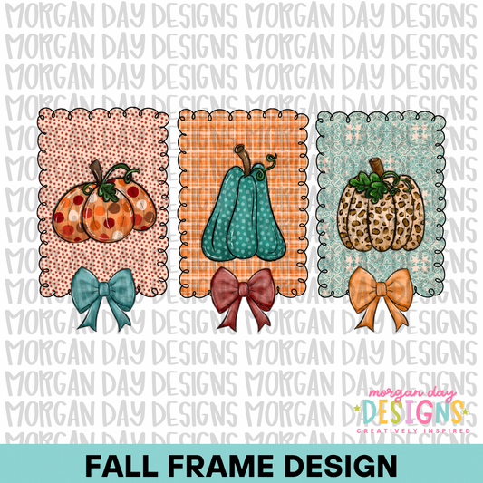 Fall Frame Pumpkins PNG Design