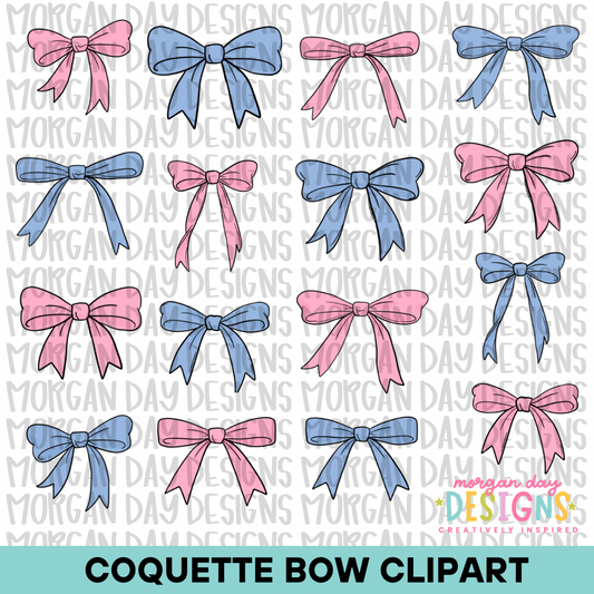 Coquette Bow Clipart Bundle