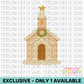 Exclusive Impasto-Style Christmas Church – One Available