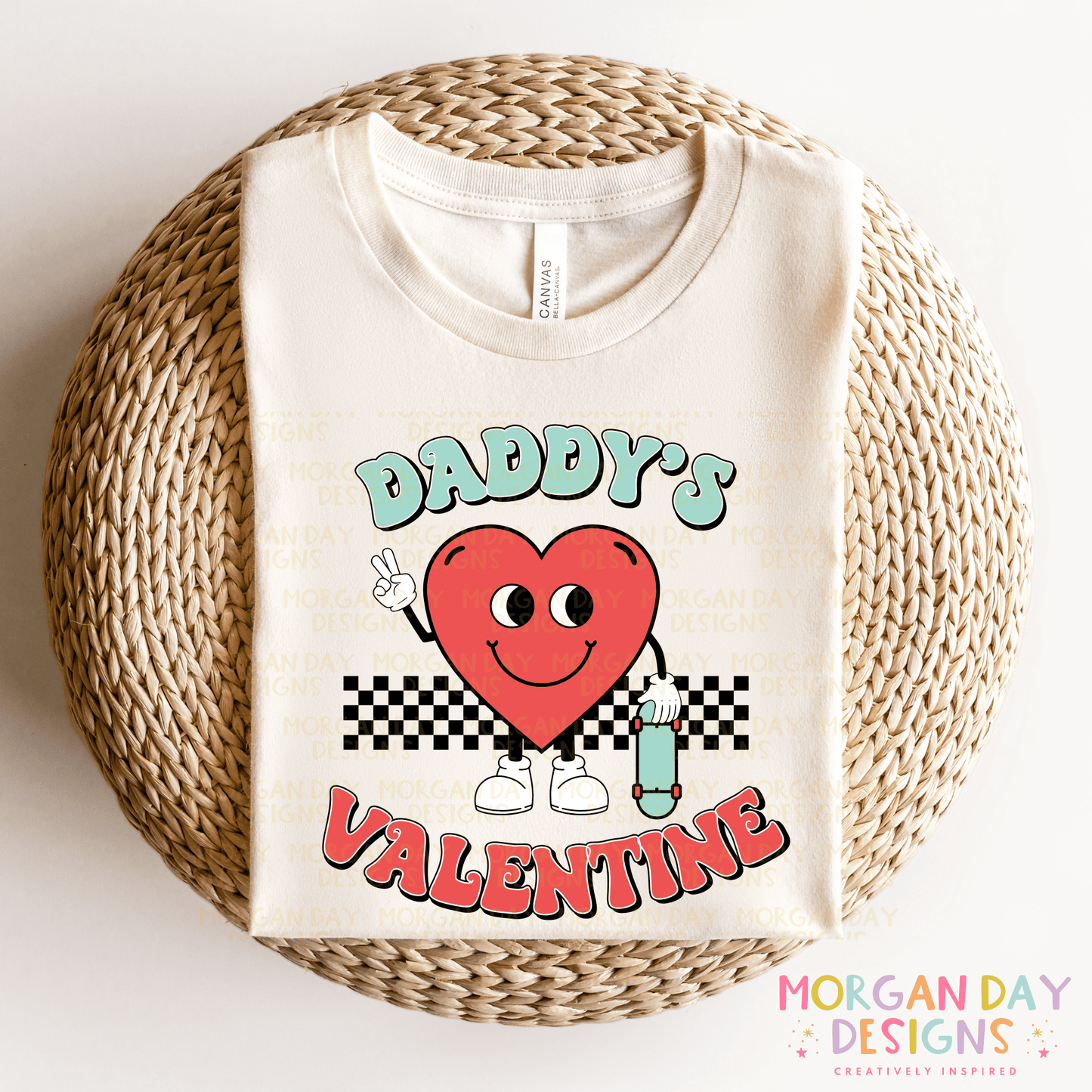 Retro Daddy's Valentine Sublimation PNG