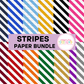 School Spirit Stripes Digital Paper Bundle