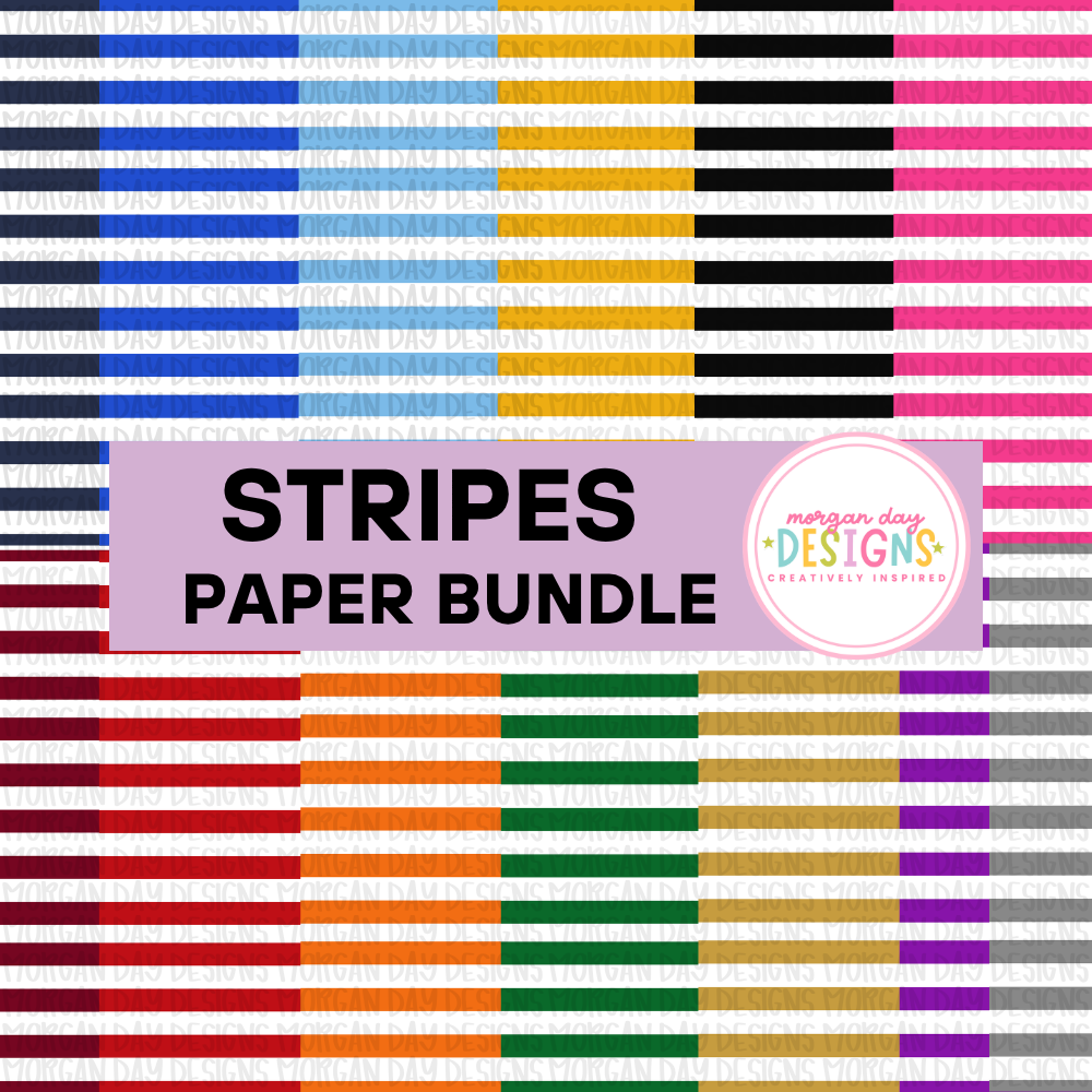 School Spirit Stripes Digital Paper Bundle