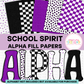 School Spirit Purple and Black Alpha Fill Papers