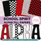 School Spirit Red and Black Alpha Fill Papers