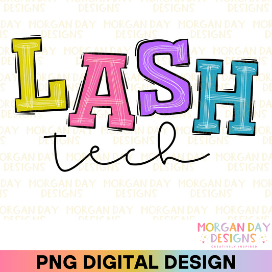 Lash Tech Sublimation PNG