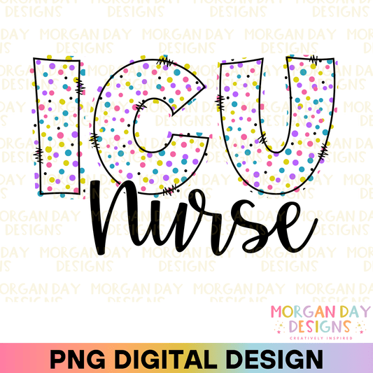 ICU Nurse Sublimation PNG