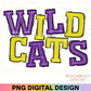 Wildcats Mascot Sublimation PNG