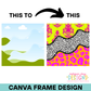 Wavy Background Canva Frame
