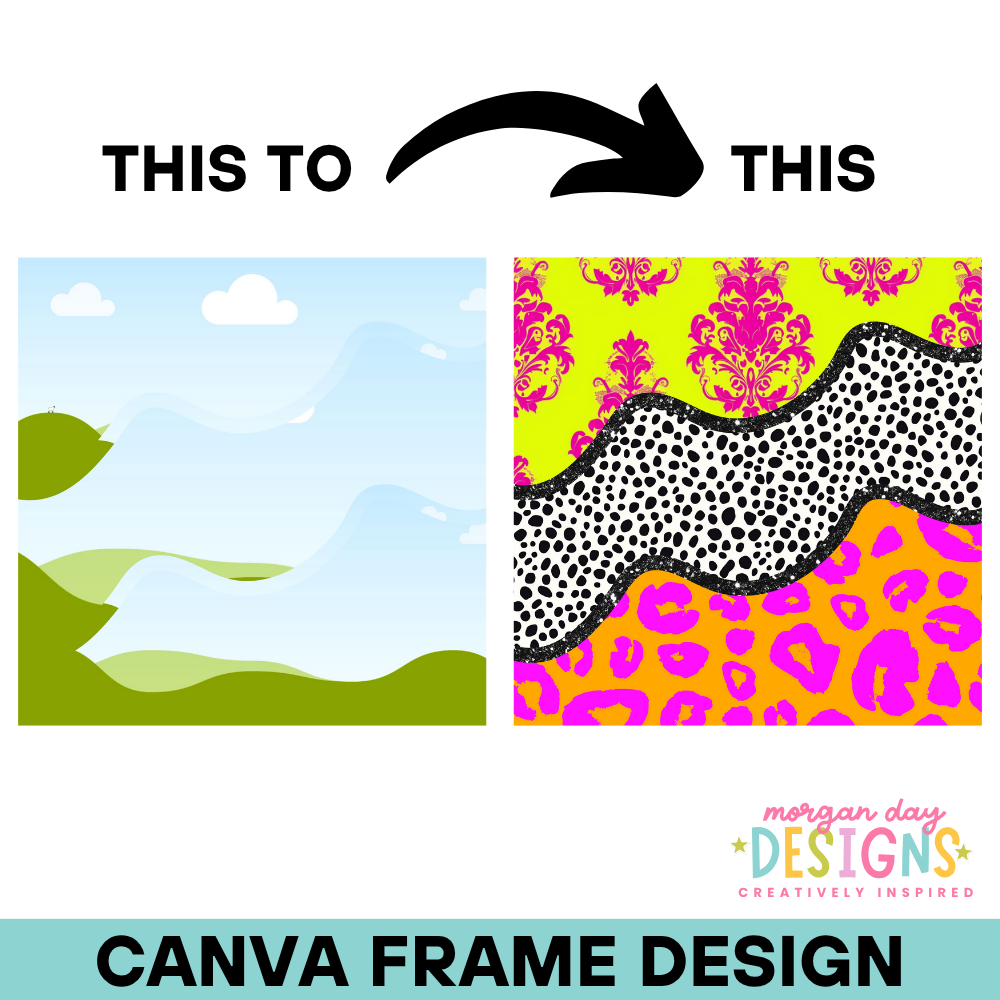 Wavy Background Canva Frame