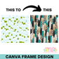 Messy Brushstroke Background Canva Frame