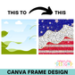 Double Wavy Background Canva Frame