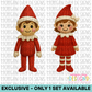 Exclusive Faux Yarn Elf Boy and Girl – One Available