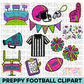 Preppy Football Clipart Bundle