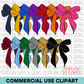 School Spirit Solid Bow Clipart