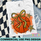 Preppy Basketball Gold PNG Design