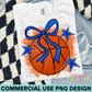 Preppy Basketball Blue PNG Design