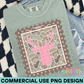 Camo Pink Deer Stamp PNG 2