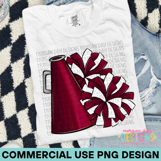 Cheer Maroon PNG Design