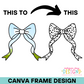 Coquette Bow Canva Frame