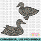 Camo Ducks PNG Bundle 2