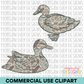 Camo Ducks Clipart Set 3