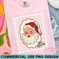 Pink Merry Christmas Santa Frame PNG