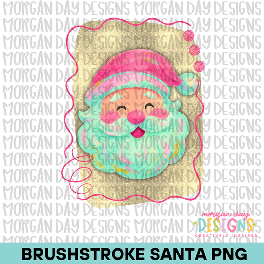 Brushstroke Santa PNG Design