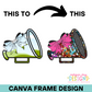 Coquette Megaphone Canva Frame