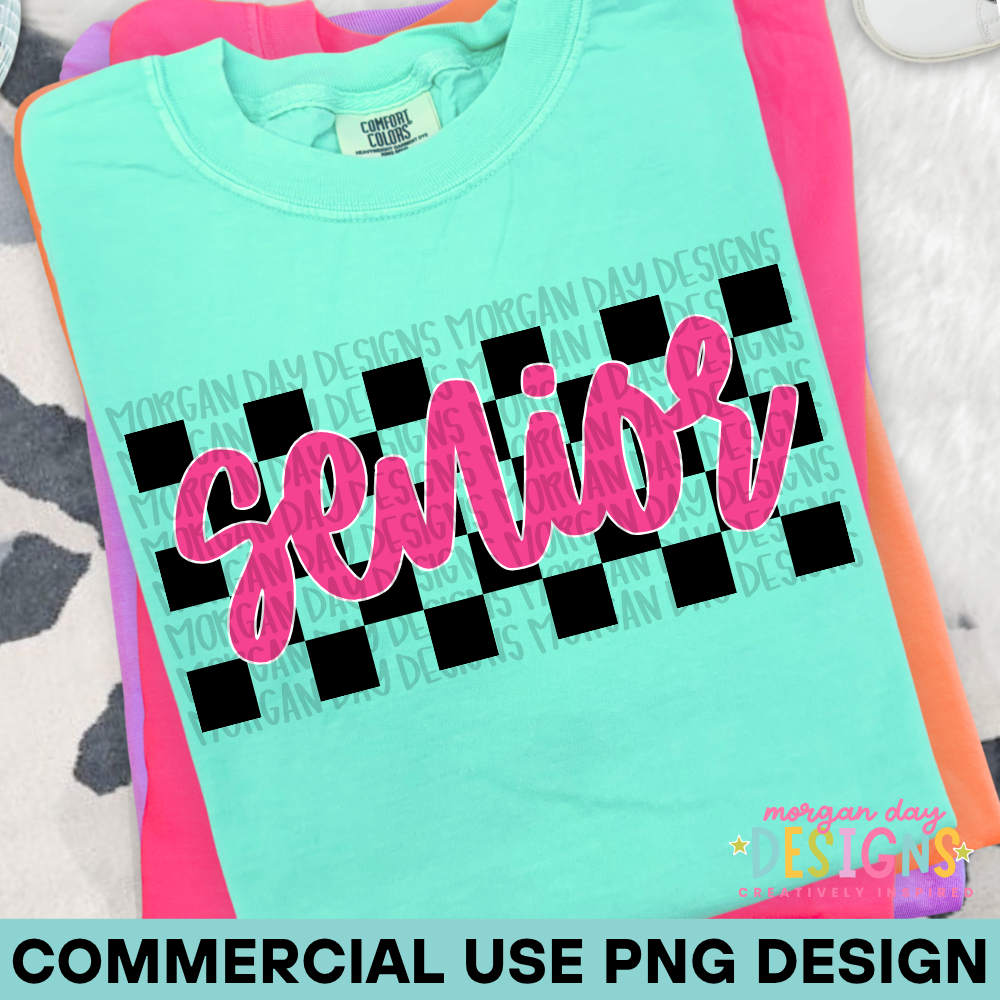 Checkered Senior PNG Design
