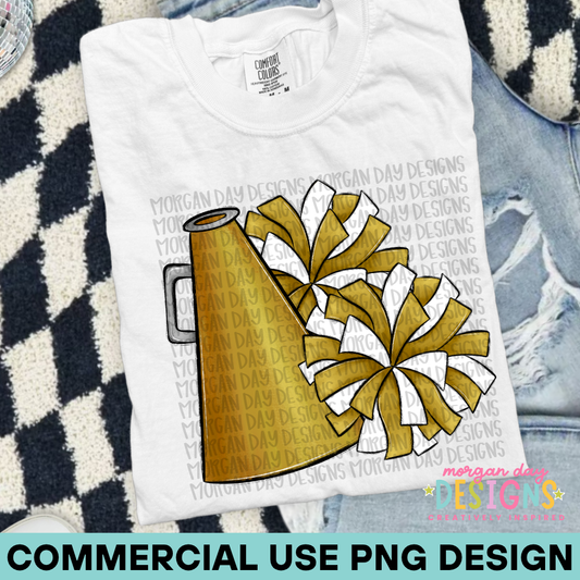 Cheer Gold PNG Design