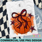 Preppy Basketball Maroon PNG Design