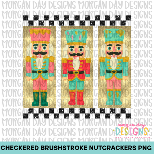 Checkered Nutcrackers PNG Design