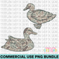 Camo Ducks PNG Bundle 3
