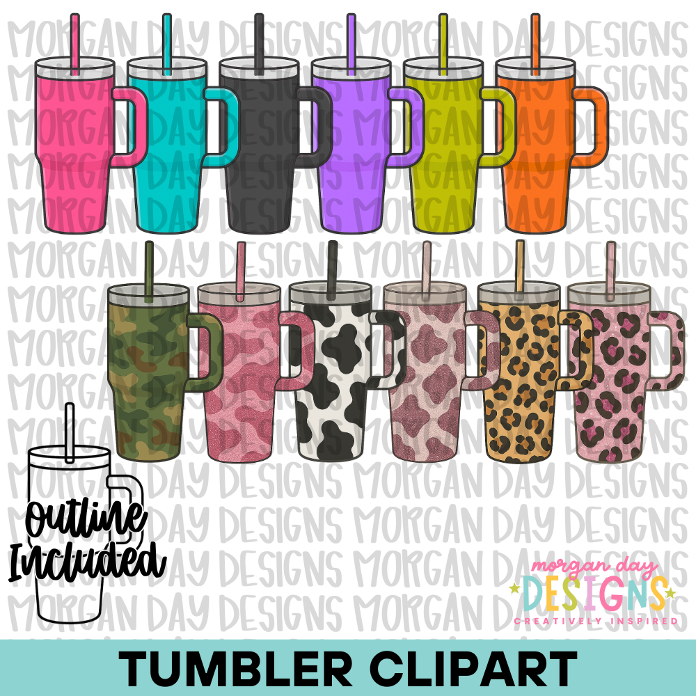 Tumbler Clipart Bundle