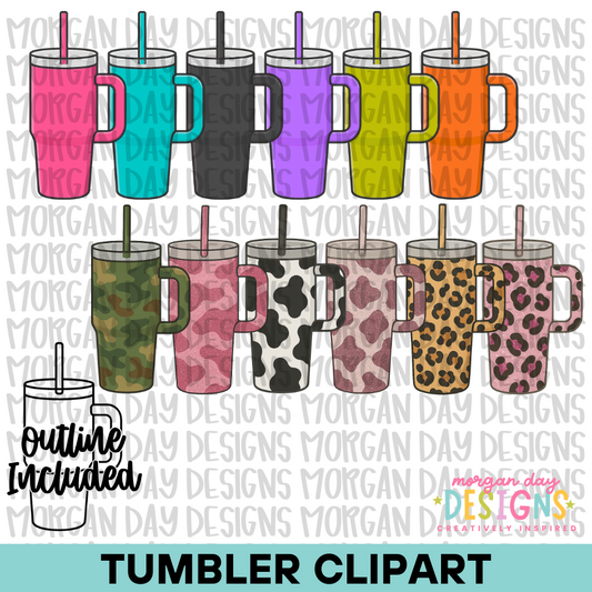 Tumbler Clipart Bundle