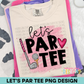 Lets Par Tee Golf PNG Design