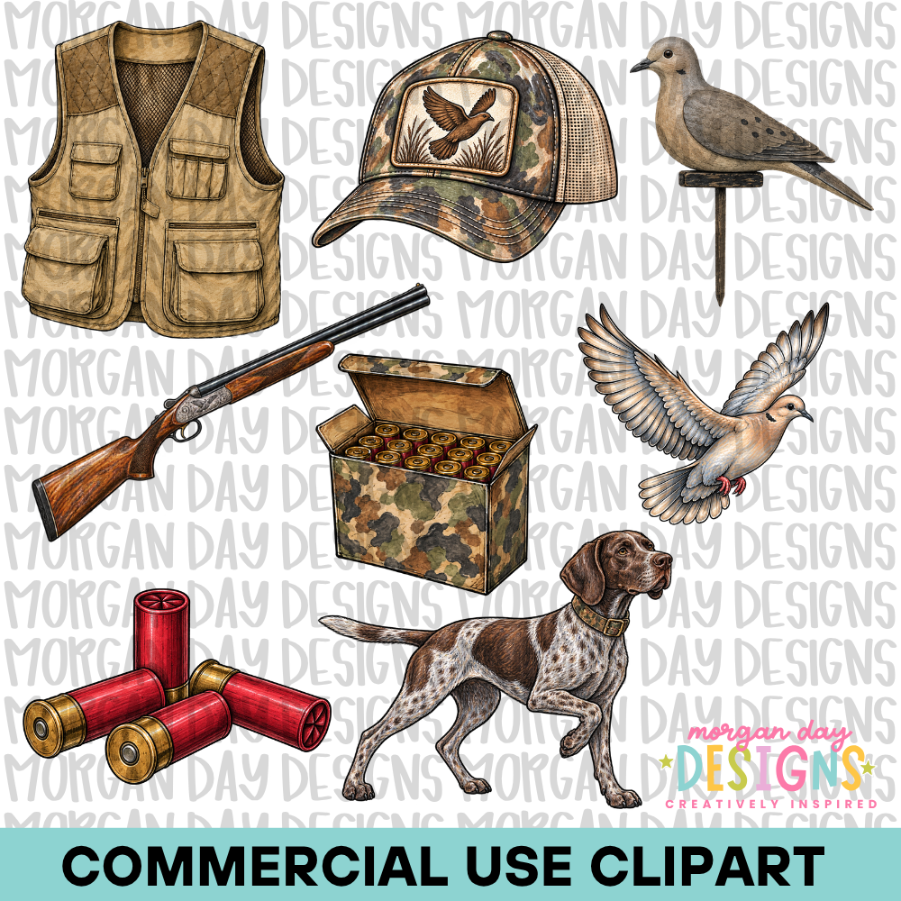 Dove Hunting Clipart