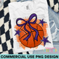 Preppy Basketball Purple PNG Design