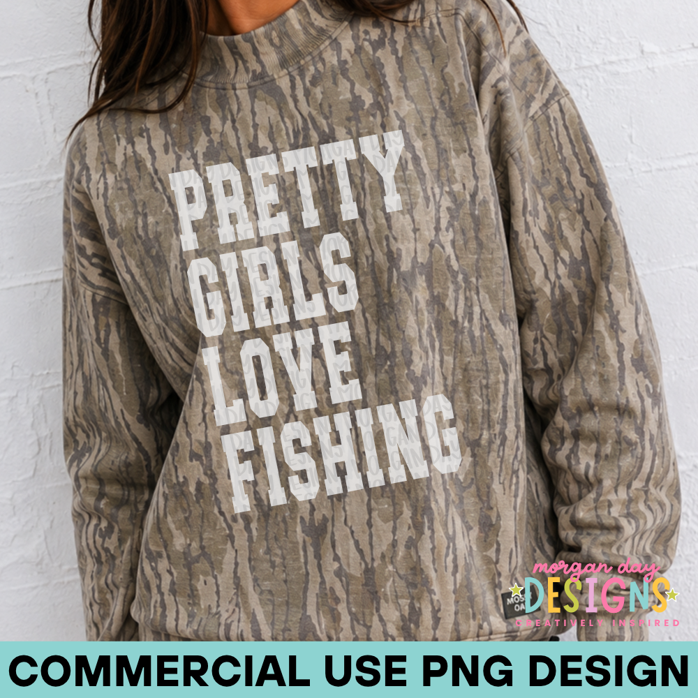 Pretty Girls Love Fishing PNG
