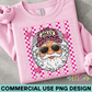 Santa Pink Cheetah Trucker Hat PNG