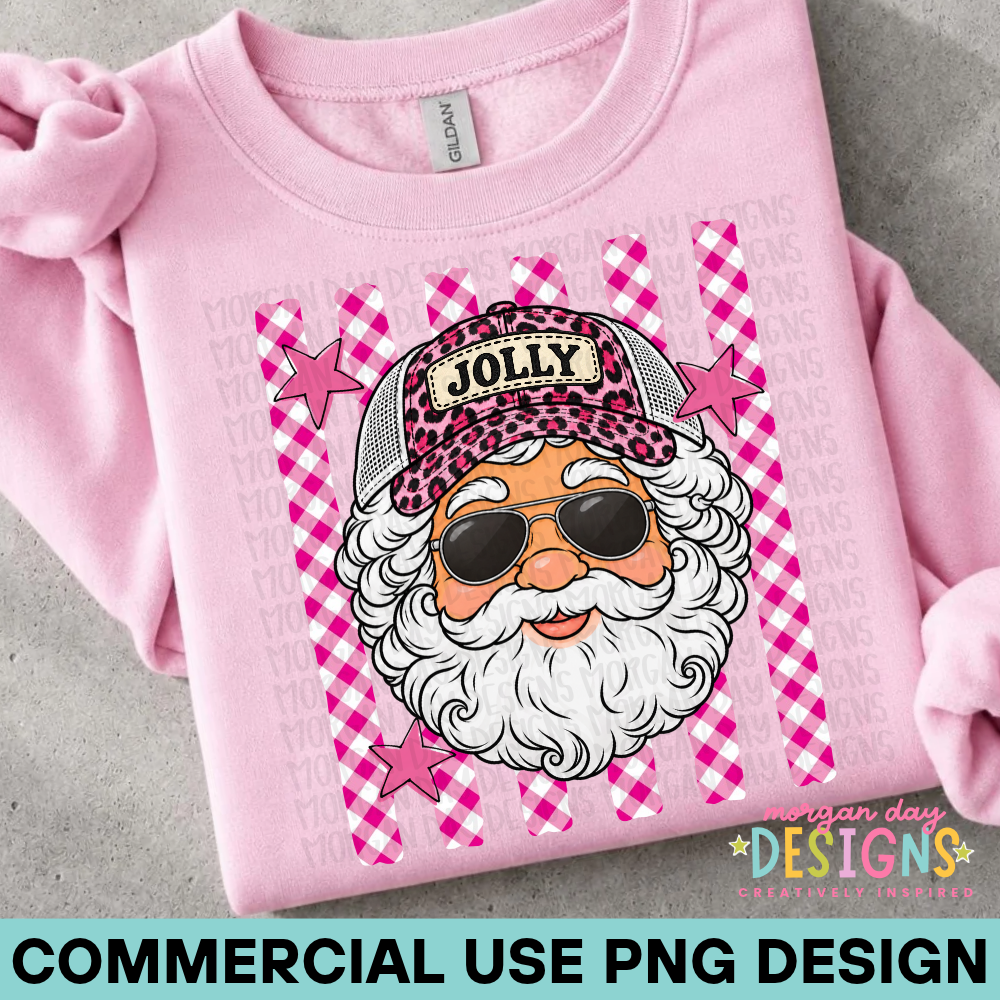 Santa Pink Cheetah Trucker Hat PNG