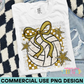 Preppy Volleyball Gold PNG Design
