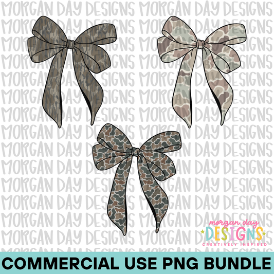 Camo Bow PNG Bundle