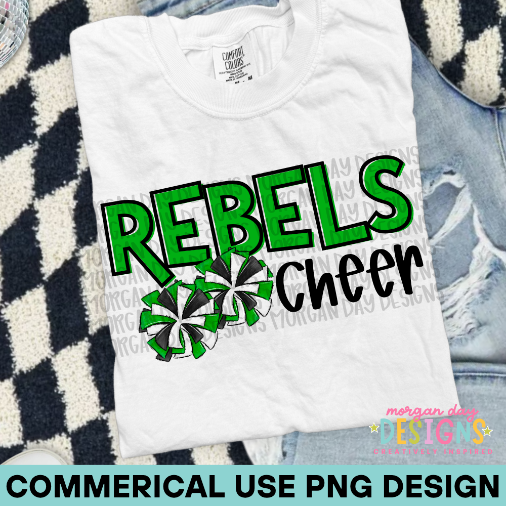 Rebels Cheer Green PNG Design